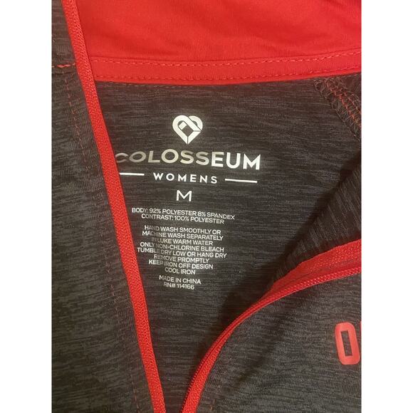 Colosseum 1/4 Zip Pullover Womens Sz M Grey Logo OSU Ohio State University - Picture 3 of 4